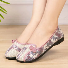 Load image into Gallery viewer, Zapatos De Mujer Women Fashion Round Toe Wine Red Spring Slip on Anti Skid Flat Shoes Lady Casual Plus Size Dance Loafers A318