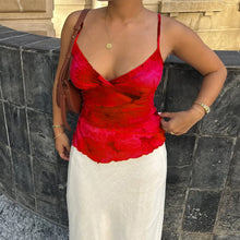 Load image into Gallery viewer, Women Summer Vintage y2k Aesthetic Crop Tops Floral Print Boho Sleeveless Spaghetti Strap Mesh See Through Coquette Tanks Camis