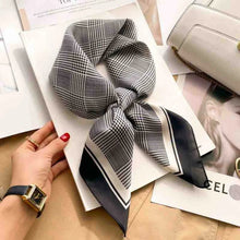 Load image into Gallery viewer, 70cm Leopard Print Silk Square Scarf for Women Satin Shawl Fashion Wraps Neckerchief Female Hair Bands Ribbon Headband Bandana