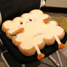 Load image into Gallery viewer, Simulation Bread Toast Cushion Stuffed Memory Foam Sliced Bread Food Pillow Sofa Chair Decor Seat Cushion Cute Student Chair Pad