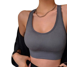Load image into Gallery viewer, Summer Fashion Sexy Crop Top Women Bra Hollowed Back Cross Strap Yoga Sports Bra Breathable Underwear Female Fitness Vest