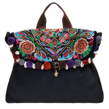 Load image into Gallery viewer, Original Ethnic Style Embroidery Bag Retro Tibetan Styl College Literary Canvas Bag Shoulder Bag Messenger Bag