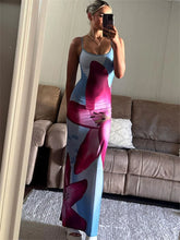 Load image into Gallery viewer, Tossy Spaghetti Strap Lily Floral Slip Dress Summer Casual Printed Maxi Dresses Backless Bodycon Slim Boho Long Sundress