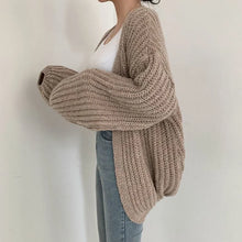 Load image into Gallery viewer, Vintage Harajuku Lantern Sleeve Women Cardigan Sweater Casual Korean Fall Streetwear Tops Coat Chic Lazy Wind Y2k Sweater