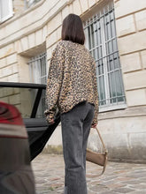 Load image into Gallery viewer, Vintage Leopard Print Single Breasted Women&#39;s Cardigan Fashion O Neck Long Sleeved Short Cardigans 2024 Casual Lady Streetwear