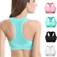 Load image into Gallery viewer, Women Breathable Sports Bra Absorb Sweat Shockproof Padded Gym Running Fitness Double Layer Seamless Yoga Sports Bra Underwear
