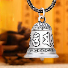 Load image into Gallery viewer, Silver Six-character Mantra Bell Pendant Vintage Men&#39;s Women&#39;s Ethnic Style Necklace