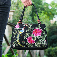 Load image into Gallery viewer, Ethnic Style Embroidered Bags for Women&#39;s Handheld Embroidery with Two Zippers Canvas Leisure Bags