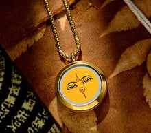 Load image into Gallery viewer, Tangka Gawu Box Zalam Tangka Prajna Eye Wealth God Eye can be opened to hold things Zalam Pendant