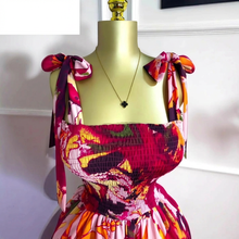 Load image into Gallery viewer, Tropical Leaf Print Sleeveless Beach Jumpsuit