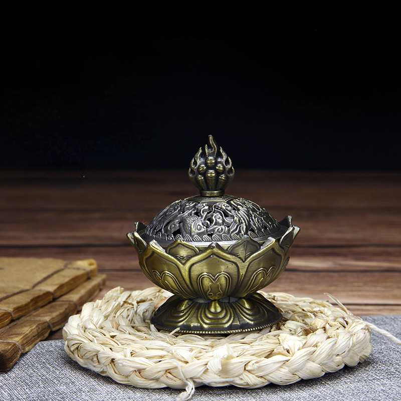 Antique Alloy Copper Tower Aromatherapy Burner, Sandalwood Burner, Lotus Incense Burner