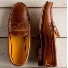 Load image into Gallery viewer, Comfortable Retro Flat Big Yards Solid Color Flat Shoes Loafers