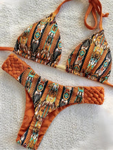 Load image into Gallery viewer, Floral Print High Waist Bohemian Bikini Set