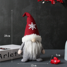 Load image into Gallery viewer, Hooded faceless doll dwarf Santa Claus plush doll decorative ornaments