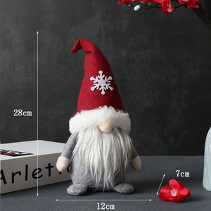 Hooded faceless doll dwarf Santa Claus plush doll decorative ornaments