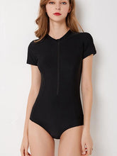 Load image into Gallery viewer, Sexy Conjoined Female Swimwear Hot Spring Short Sleeves Thin Surfing Diving Suit Swimwear