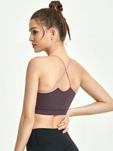 Beauty Back Sports Underwear Women's Fitness Running Yoga Vest with chest cushion Shockproof Gathering Training Bra 4