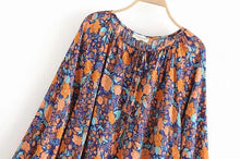 Load image into Gallery viewer, Spring New Bohemian Vintage Lace Print Cutout Long Sleeve Shirt Top