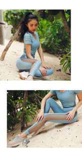 New yoga pants female European and American peach hip pants running fitness sports tights women quick-drying pants