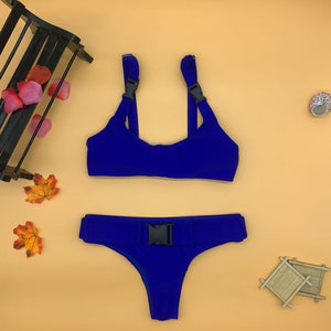 Women's Bikini Buckle Split Swimsuit