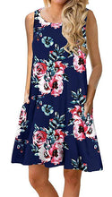 Load image into Gallery viewer, Spring / Summer Sleeveless Pullover Element Printed Pocket Swing Vest Dress-1