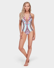 Load image into Gallery viewer, New Printed Color-blocking Geometric One-piece Swimsuit