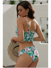 Load image into Gallery viewer, Two-piece Printed Bikini Split Sexy Low Waist Slimming Swimsuit