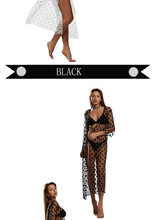 Load image into Gallery viewer, Dot Mesh Sunscreen Cardigan Sexy Beach Vacation Belt Sunscreen Clothing Cover Up