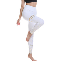 Load image into Gallery viewer, Hot Gold Print Yoga Pants High Waist Elastic Fitness Hips Slimmed Leggings Girl