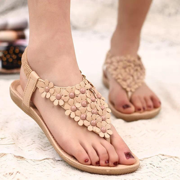 2018 Summer Flower Flat Heel Bohemia Sandals