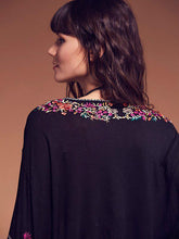 Load image into Gallery viewer, 4 Color Embroidery tassel V-neck cotton embroidery sleeves shirt jacket