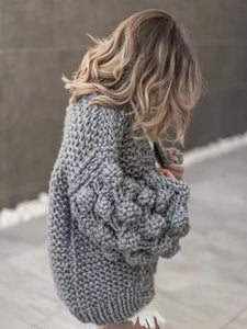 Knit Hollow Long Sleeve Cardigan Outwear Sweater