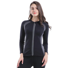Load image into Gallery viewer, Color Matching Sweat Suit SCR Lady Zipper Sweat Suit Shaping Fat Slimming Suit Yoga Exercise Fitness