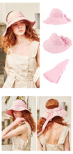 Load image into Gallery viewer, Summer Women&#39;s Empty Top Big Brim Cover Face Fisherman Hat