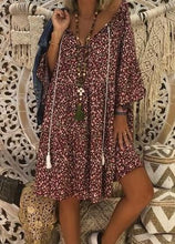 Load image into Gallery viewer, Boho Style Printed Loose Fitting Dress