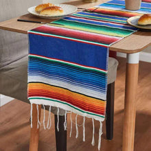 Load image into Gallery viewer, Mexican style party tablecloth table flag tassel woven tablecloth