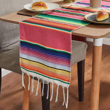 Load image into Gallery viewer, Mexican style party tablecloth table flag tassel woven tablecloth