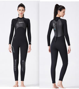 Diving suit one-piece long sleeve women's padded warm bathing suit snorkeling surfing jellyfish clothing.