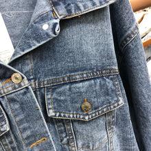 Load image into Gallery viewer, Heavy Industry Embroidery National Style Retro Old Loose Lapel Holiday Long Sleeve Denim Coat