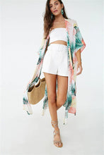 Load image into Gallery viewer, Cotton Color Leaf Printing Vacation Beach Cover Up