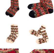 Load image into Gallery viewer, Retro Ethnic Women&#39;s Socks and The Deer Snowflake Cotton Socks