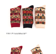 Load image into Gallery viewer, Retro Ethnic Women&#39;s Socks and The Deer Snowflake Cotton Socks