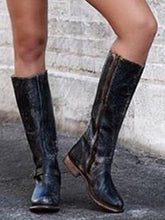 Load image into Gallery viewer, New Leather Stitching Ladies Knight Boots