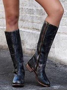 New Leather Stitching Ladies Knight Boots