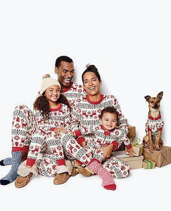 Family Christmas pajams printing set Xmas family suit -4