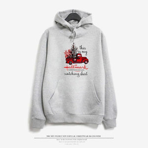 Christmas Hooded Sweater Loose 3D Print Top