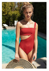 New Sexy Solid Color One-piece Swimsuit