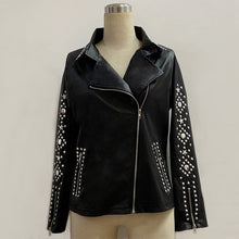Load image into Gallery viewer, Autumn and winter new short jacket ladies rhinestone jackets women