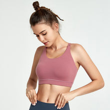Load image into Gallery viewer, New running sports vest beauty back shock-proof sports bra European and American fitness yoga clothing factory yoga vest.