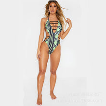 Load image into Gallery viewer, Swimsuit sexy one-piece snakeskin print with ladies bikini